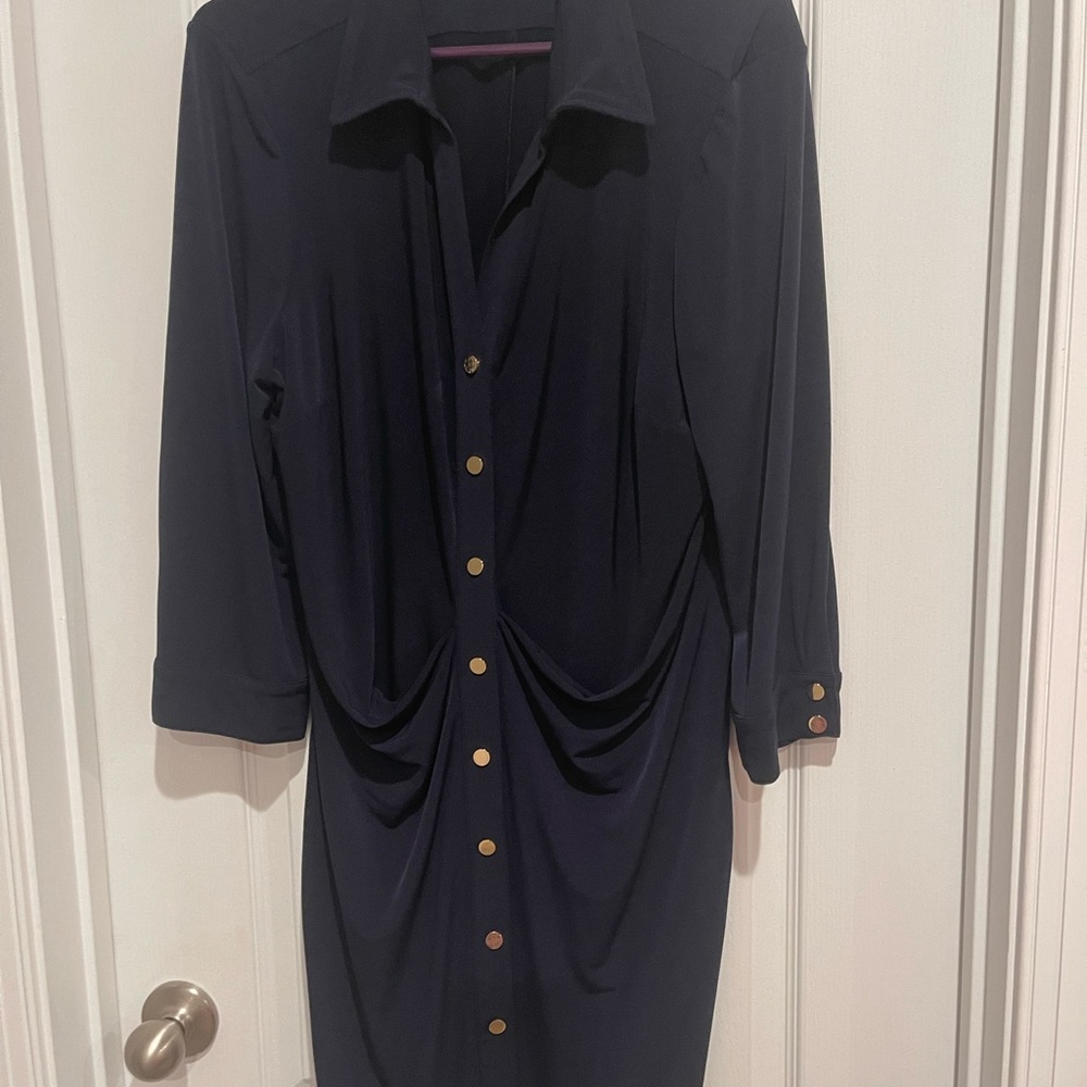 Elegant Black Button-Down Dress